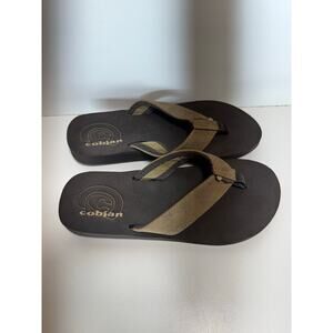 Cobian Men’s Campo Del Sol Lago Sandal Flip Flops Sz 9 Brown Dad Core Summer